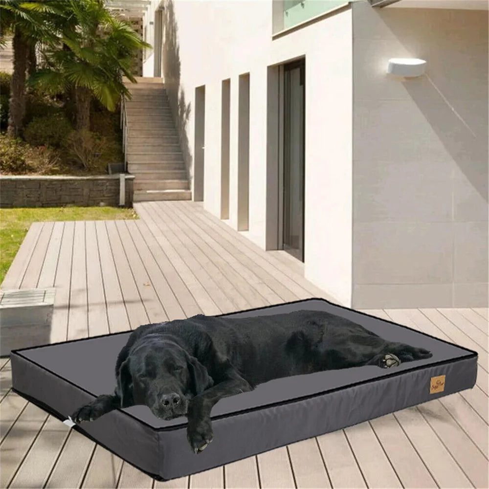 Großes orthopädisches Hundebett – Wasserdichte Hundematratze 2-in-1 mit abnehmbarem, waschbarem Bezug – Für Innen & Außen, ideal auch als Hundebox-Matte