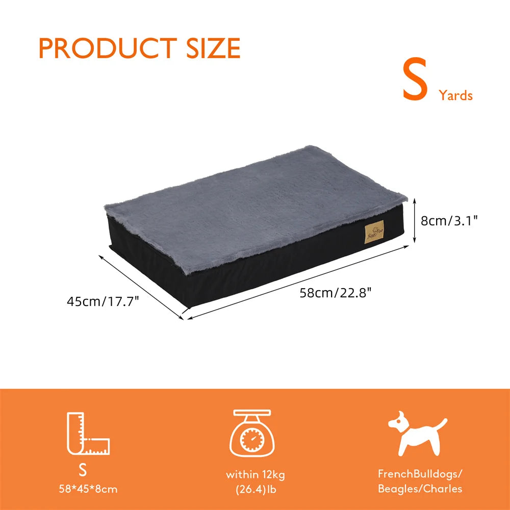 Großes orthopädisches Hundebett – Wasserdichte Hundematratze 2-in-1 mit abnehmbarem, waschbarem Bezug – Für Innen & Außen, ideal auch als Hundebox-Matte