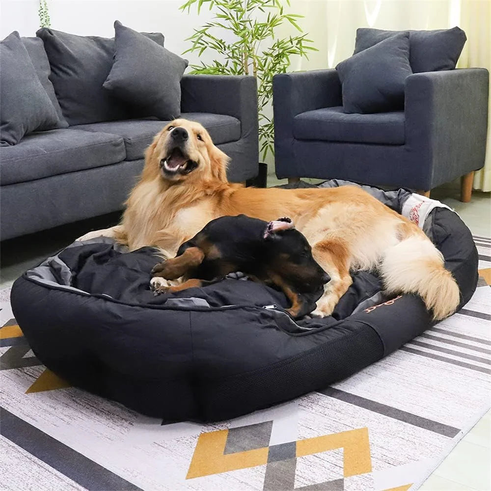 Wasserdichtes orthopädisches Hundesofa – XXL/XL/L Hundebett mit abnehmbarem, waschbarem Bezug – Weiche Hundematte für kleine, mittelgroße & große Hunde