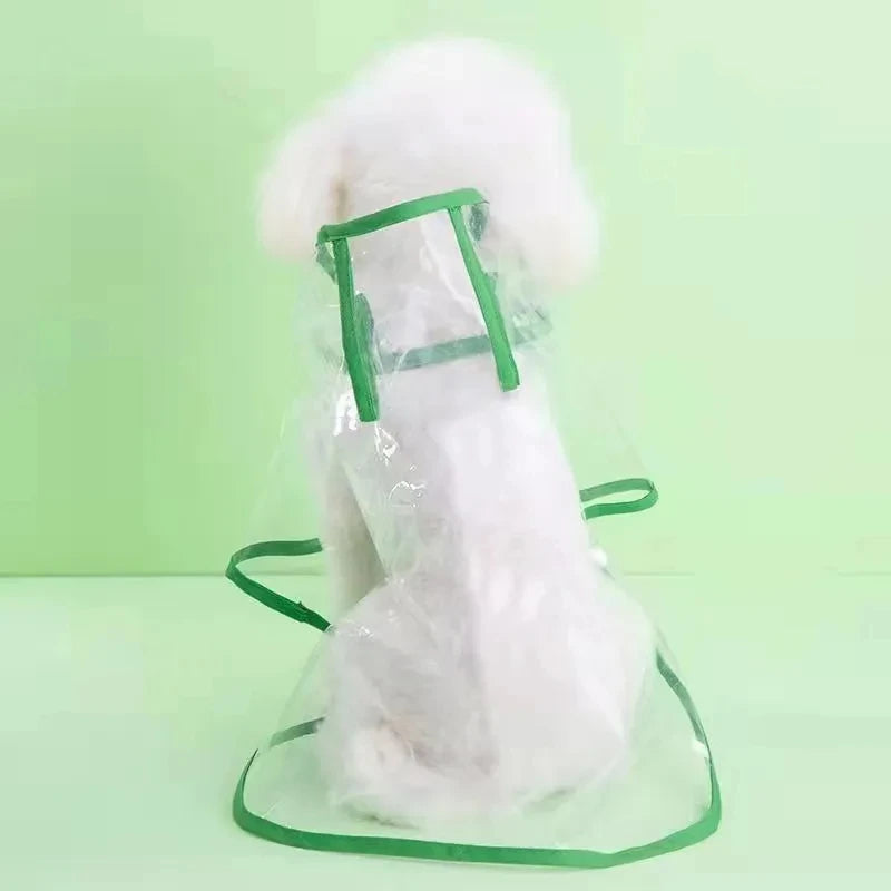 Transparenter Regenmantel für Hunde – Wasserdichte Kapuzenjacke aus weichem PVC für kleine Hunde & Welpen – Leichter Regenponcho für jedes Wetter