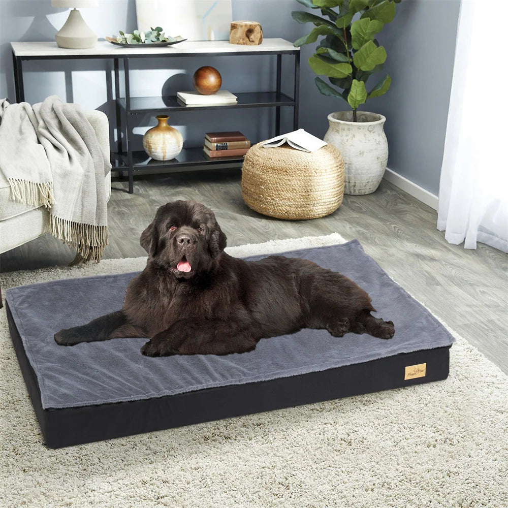 Großes orthopädisches Hundebett – Wasserdichte Hundematratze 2-in-1 mit abnehmbarem, waschbarem Bezug – Für Innen & Außen, ideal auch als Hundebox-Matte