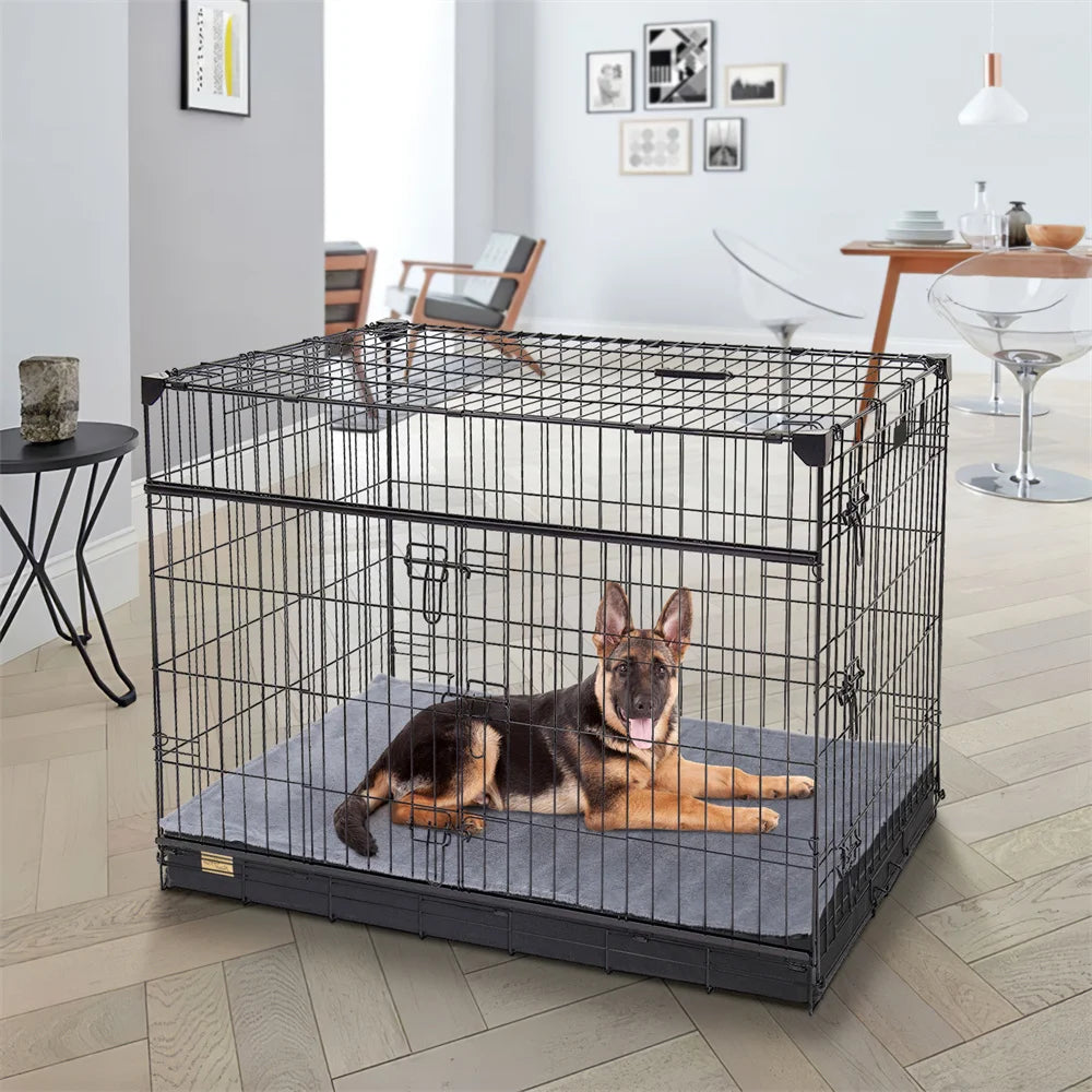 Großes orthopädisches Hundebett – Wasserdichte Hundematratze 2-in-1 mit abnehmbarem, waschbarem Bezug – Für Innen & Außen, ideal auch als Hundebox-Matte